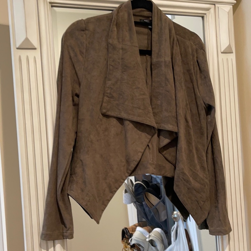 Suede cropped blazer - Picture 1 of 1